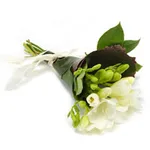 white hand bouquet