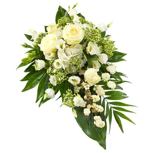White funeral spray