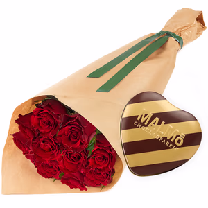 10 roses + chocolate