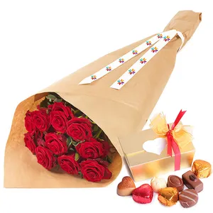 Roses rouges et chocolats