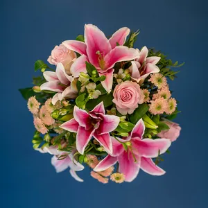 Pastel Flowers in Hatbox