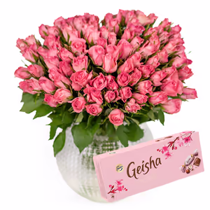 100 rosa rosor & Geisha