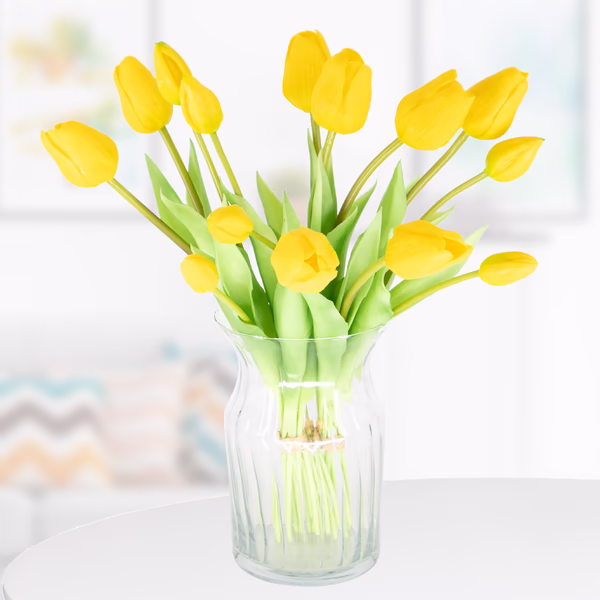 Yellow Artificial Tulips