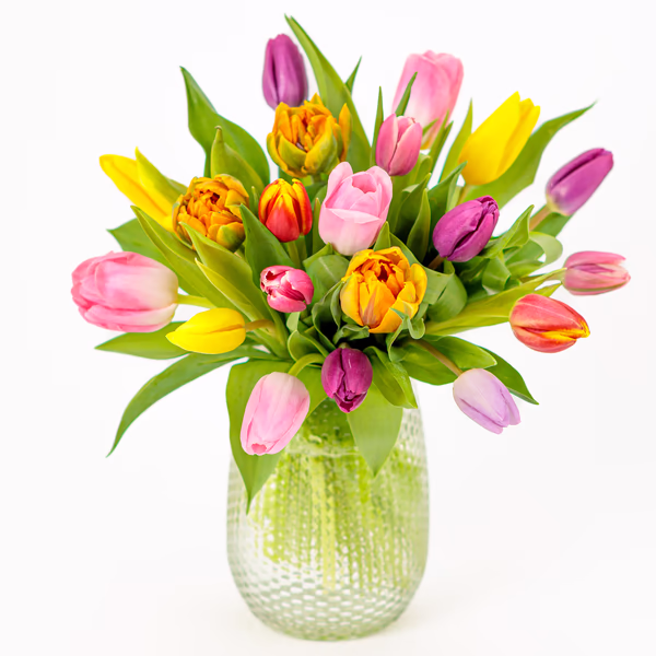 Fröhlicher Tulpenstrauß