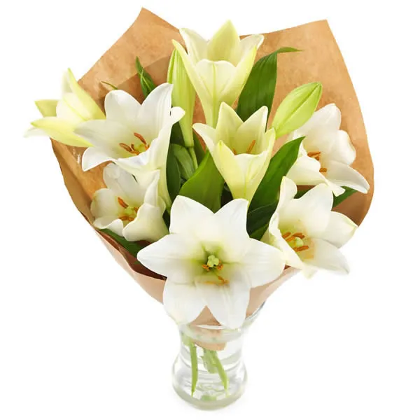 Gift wrapped lilies