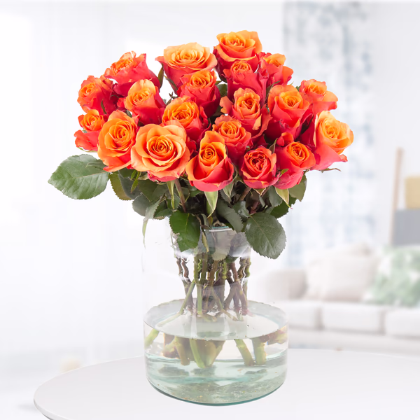 20 Orange Roses (40cm)