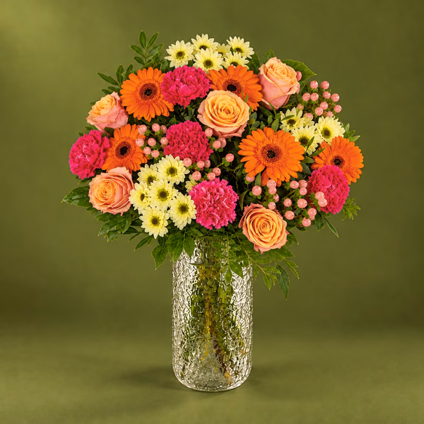 Mixed Sunset Deluxe Bouquet