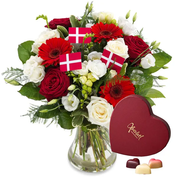 Flowers and chocolate