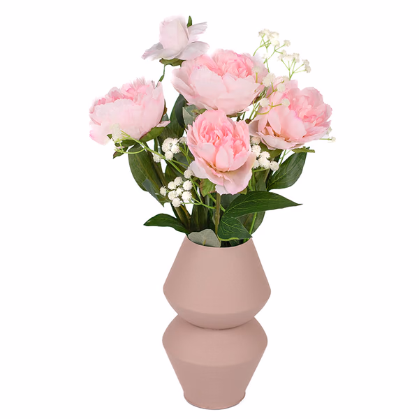 Silk Flowers | Pink peonies & vase