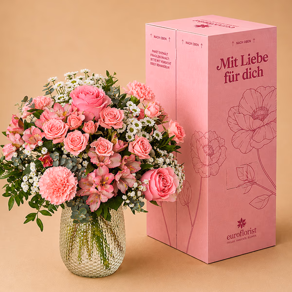 Rosa Strauss & rosa Geschenkbox