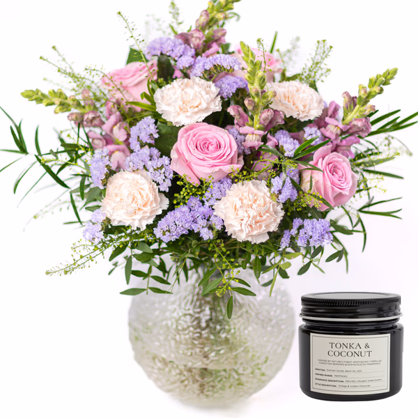 Pastels & scented candle