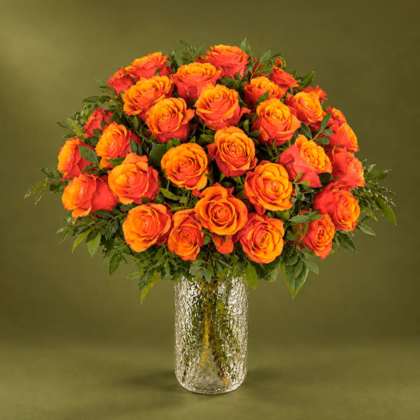  30 Oranje Rozen Luxe Boeket