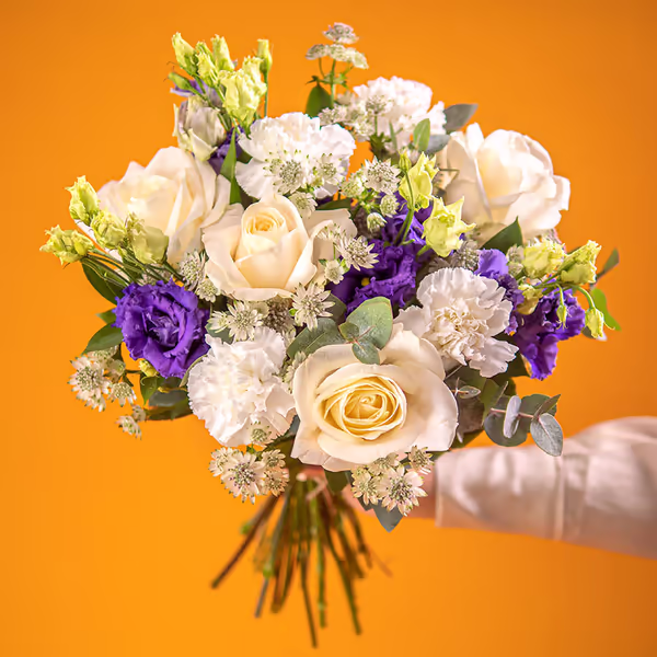 Blue and white bouquet