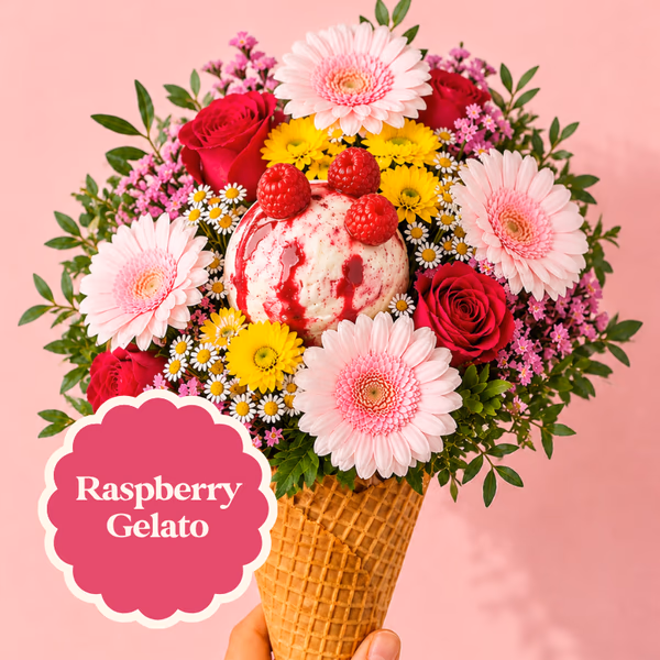 flowers and ice cream