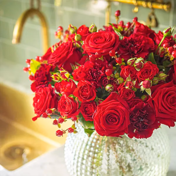 red flowers