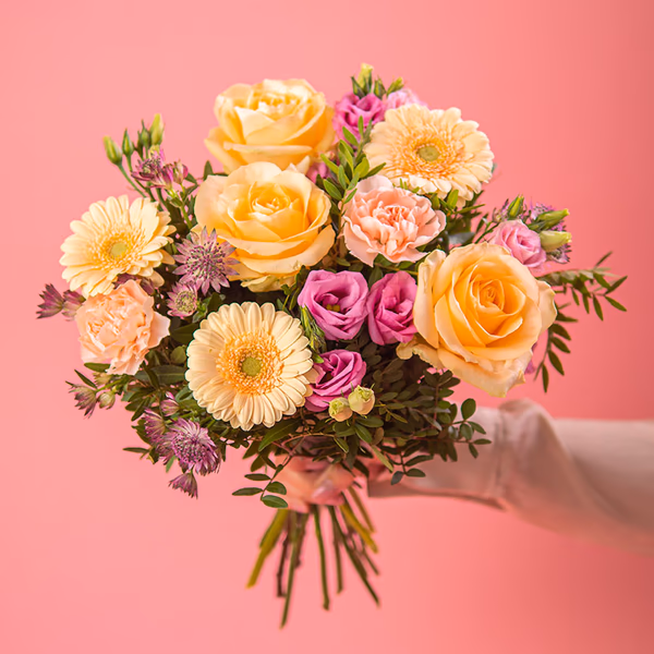 yellow and pink bouquet