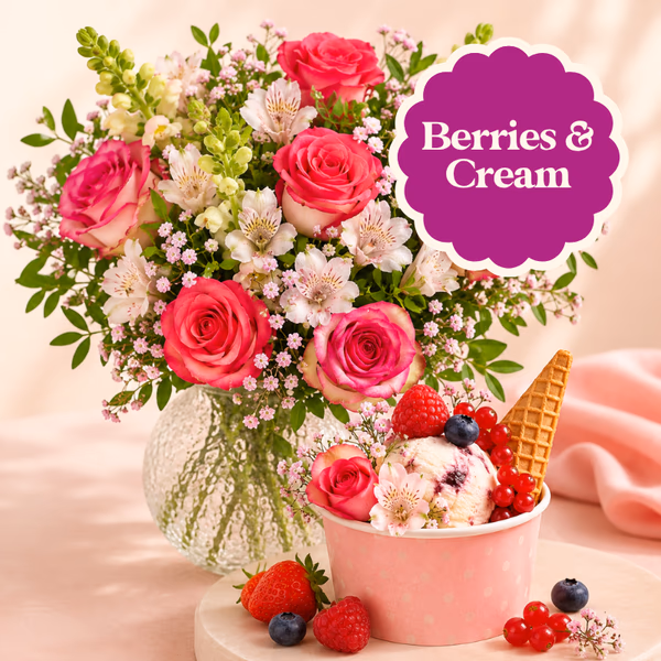 flowers and ice cream