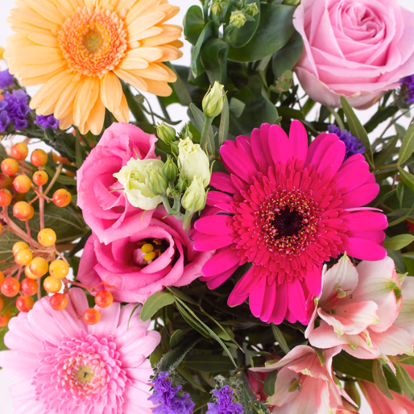 Bunte Blumensträuße