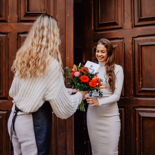 Mit Blumen gratulieren
