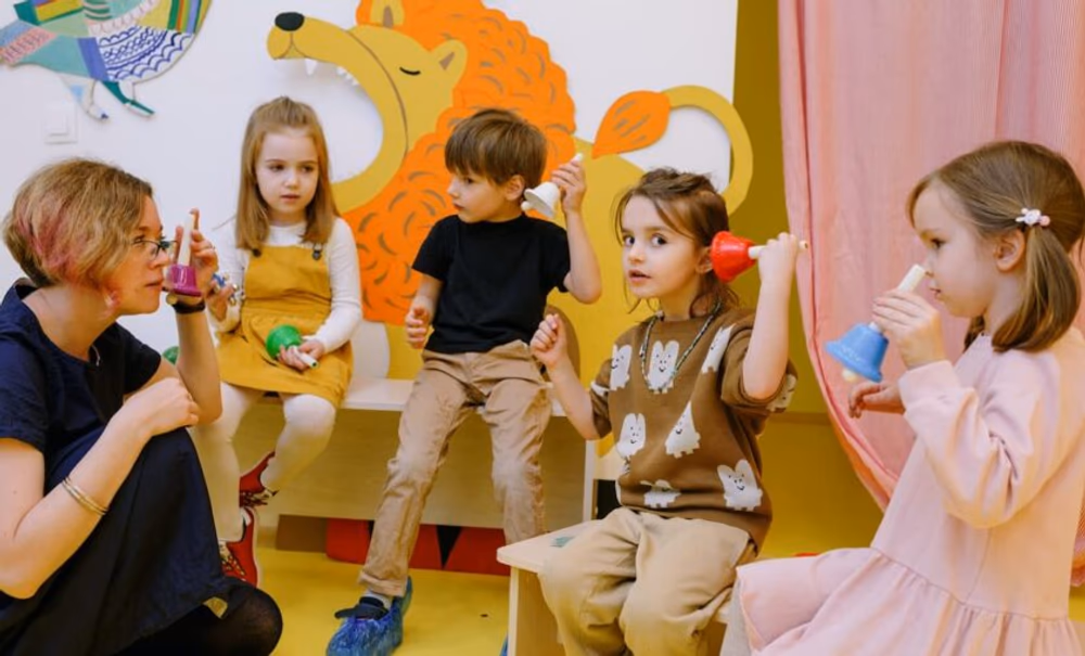 Children playing in a nursery