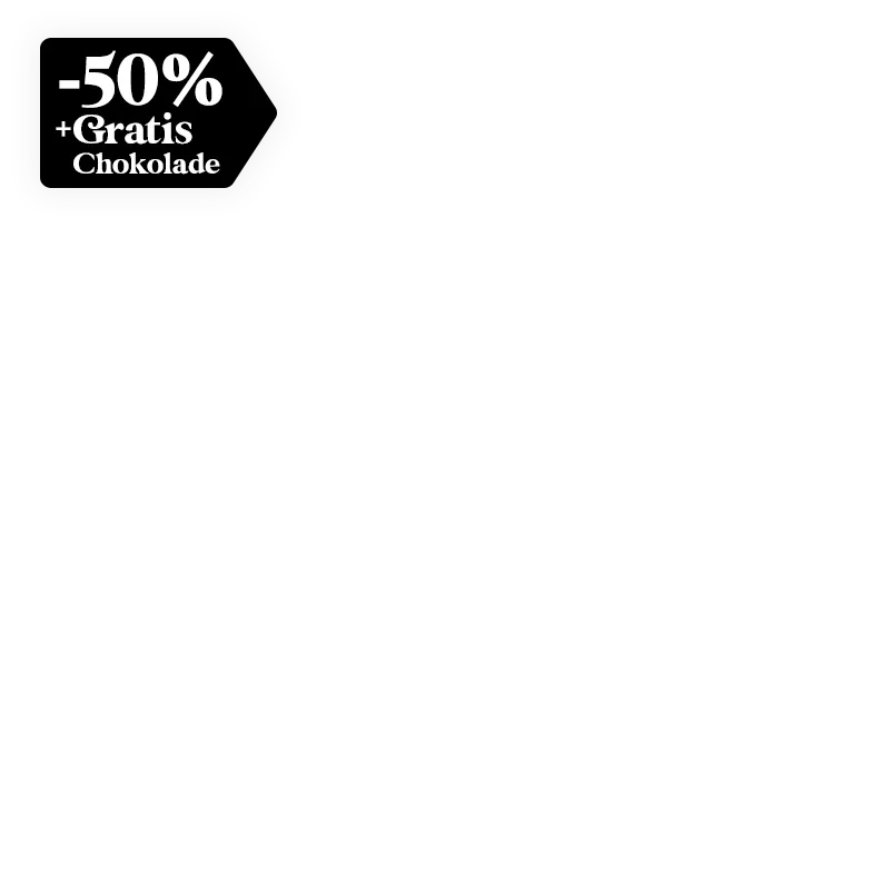 Spar 50% + gratis chokolade
