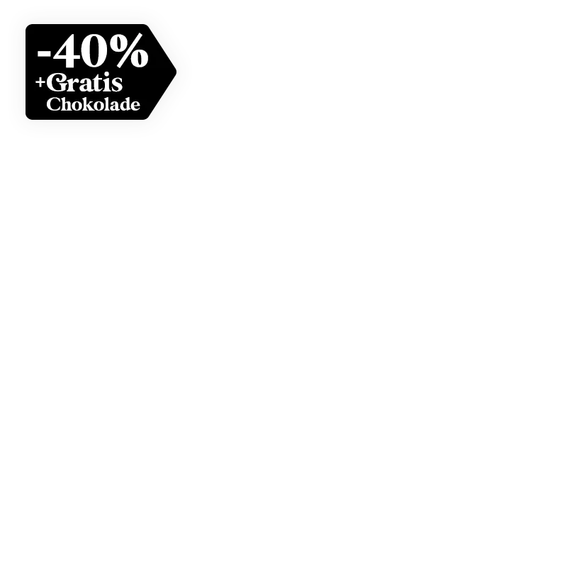 Spar 40% + gratis chokolade